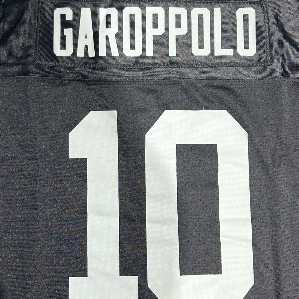 Las Vegas Raiders Garoppolo Vapor Jersey mens Size L Black NWT - Picture 6 of 7